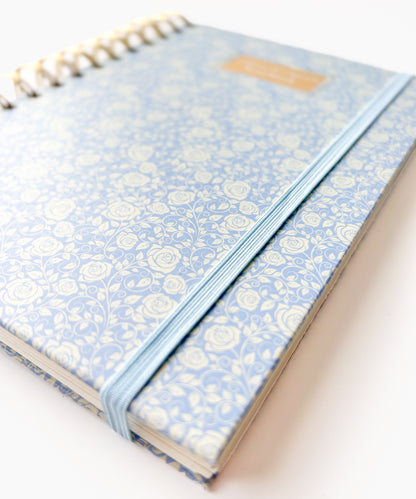 Hardcover Spiral Notebook, Dusty Linen Blue
